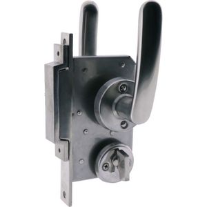 #4889 - SLIDING DOOR LATCH KEY LOCKING STAINLESS STEEL 140MM