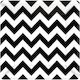 Black and White Chevron 10" Luncheon Plate - Pack of 18
