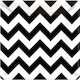 Black and White Chevron 7" Cake Plates - Pack of 18