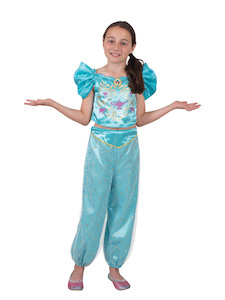 Aladdin Costumes: Jasmine Sparkle Deluxe Costume for Kids - Disney Aladdin