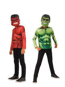 Red Hulk/Green Hulk Reversible Costume Set for Kids - Marvel Captain America: Br&hellip;