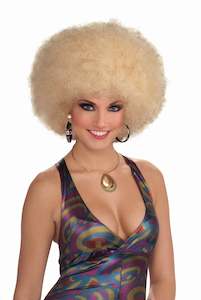 Decades Costumes: Afro Blonde Wig for Adults