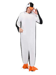 100 And Under: Penguin Plush Onesie Costume for Adults