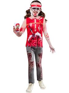 Goosebumps Books Costume Ideas: Zombie Burger Worker Costume for Kids