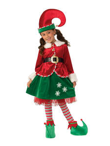 75 And Under: Elf Girl Deluxe Costume for Kids