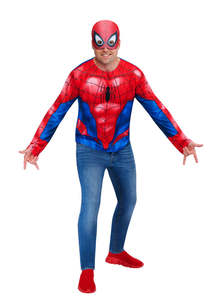 Spider-Man Costume Top & Mask for Adults - Marvel