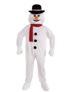 100 And Over: Snowman Mascot Costume for Adults