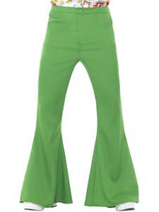 Flared Green Trousers for Adults