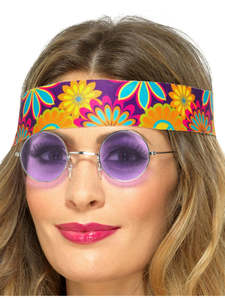 Decades Costumes: Purple Hippie Specs for Adults