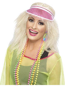 Decades Costumes: Pink Poker Visor for Adults