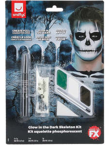 25 And Under: Skeleton Glow in the Dark Make Up FX Kit