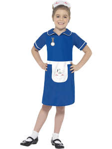 75 And Under: Nurse Blue Uniform Costume for Kids
