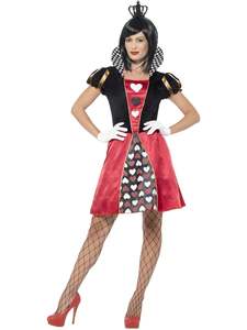 Carded Hearts Queen Costume for Adults