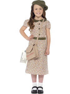 75 And Under: WW2 Evacuee Girl Costume for Kids