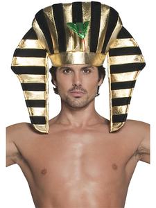 25 And Under: Egyptian Pharaoh Black & Gold Headpiece for Adults