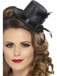 Black Mini Top Hat for Adults