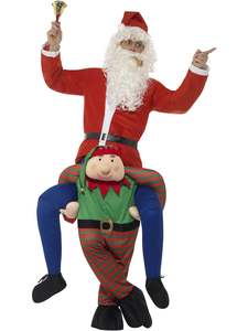 Elf Piggy Back Costume for Adults