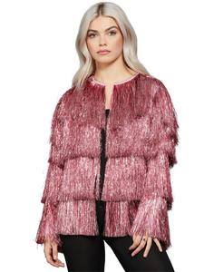 Tinsel Pink Festival Fever Jacket for Adults