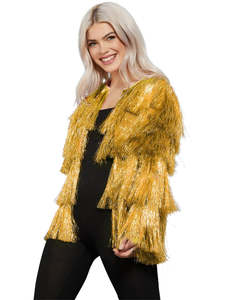 Tinsel Gold Festival Fever Jacket for Adults