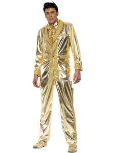 100 And Over: Elvis Gold Costume for Adults - Elvis Presley