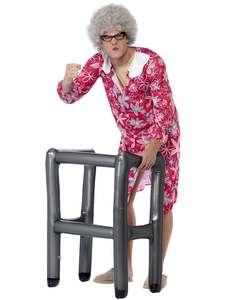 100 Days Of School Costumes Accessories: Inflatable Zimmer Frame - Silver