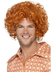 45 To 60: Curly Ginger Afro Wig for Adults