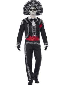 Costumes Starting With D: Day of the Dead Senor Bones Costume for Adults