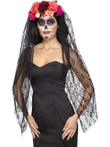 Day of the Dead Deluxe Headband for Adults