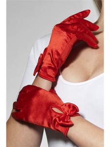 Short Red Gloves for Adults