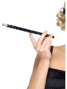 Black Sequinned Cigarette Holder Accessory