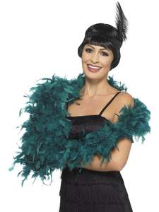 Feather Boa Deluxe Accessory for Adults - Teal