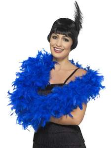 Feather Boa Deluxe Accessory for Adults - Blue