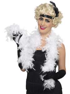 Feather Boa Accessory for Adults - White