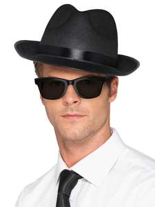 Decades Costumes: Fedora Black Hat for Adults