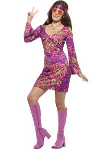 Decades Costumes: Woodstock Hippie Chick Costume for Adults