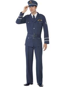 WW2 Air Force Captain Blue Costume for Adults