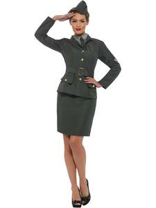 Decades Costumes: WW2 Army Girl Costume for Adults