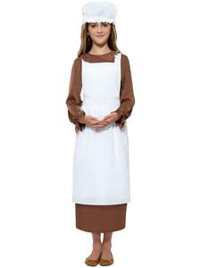 Decades Costumes: Victorian Bonnet & Apron Set for Kids