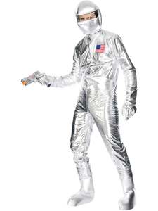 Decades Costumes: Spaceman Silver Deluxe Costume for Adults