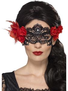 Day of the Dead Lace Filigree Eyemask for Adults