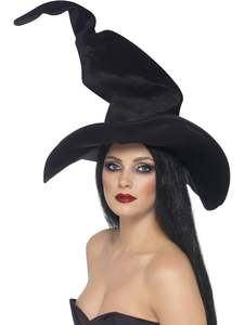 Witch Twisted Deluxe Black Hat for Adults