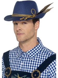 Bavarian Festival Blue Oktoberfest Hat for Adults