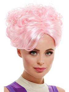 50 And Under: Trapeze Artist Pink Wig for Adults
