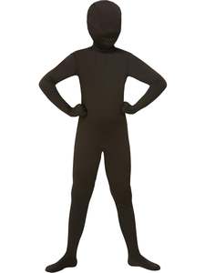 75 And Under: Second Skin Black Suit Costume for Kids