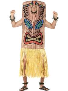 100 And Over: Tiki Totem Hawaiian Costume for Adults