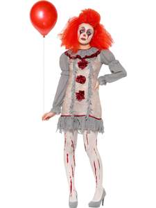 Clown Lady Grey Costume for Adults