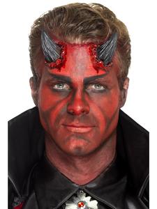 Costumes Starting With D: Devil Horns Black Prosthetic Latex Make-Up FX