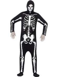 Skeleton Hooded Costume for Adults