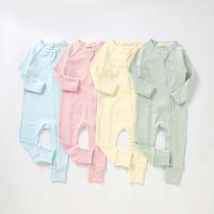 Baby And Toddler Clothing Essentials: Organic Cotton Zip Growsuit Onesie