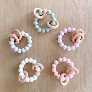 Silicone Beaded Teether Ring